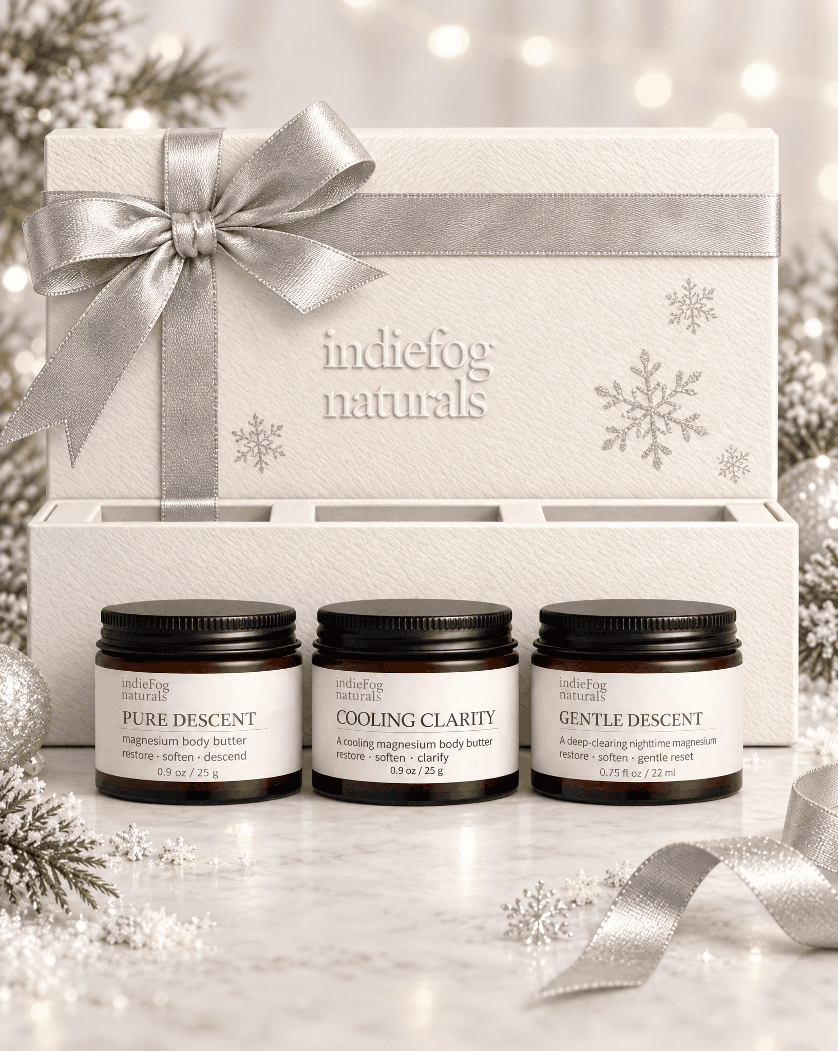 The Magnesium Ritual Trio in its holiday gift box